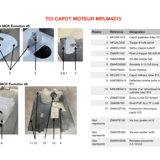 MPLM4315 - R915 CAPOTS MOTEUR
