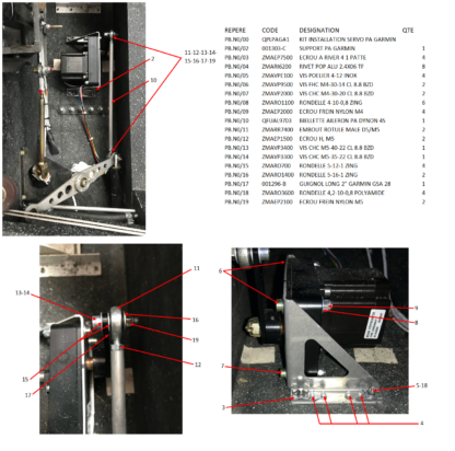 KIT INSTALLATION PILOTE AUTOMATIQUE GARMIN AILERON 4S sans servos
