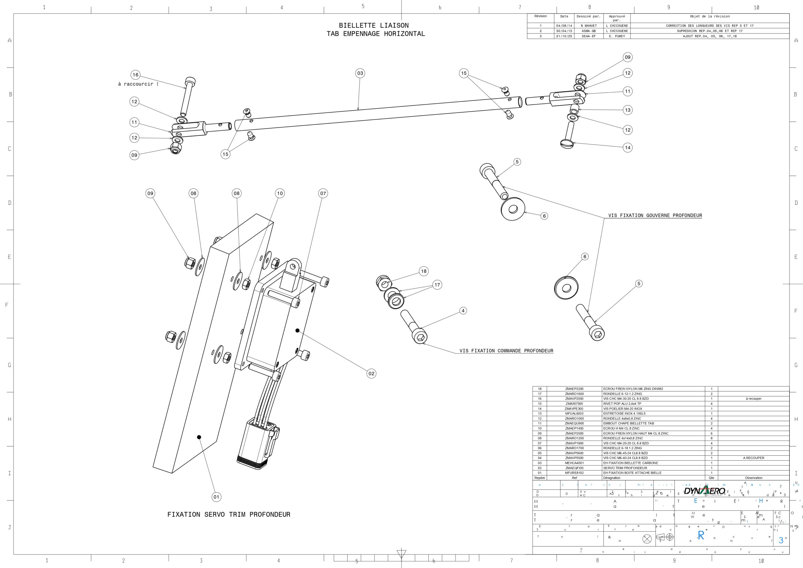 RPL4400 EH FIXATION FUSELAGE TRIM CLUB