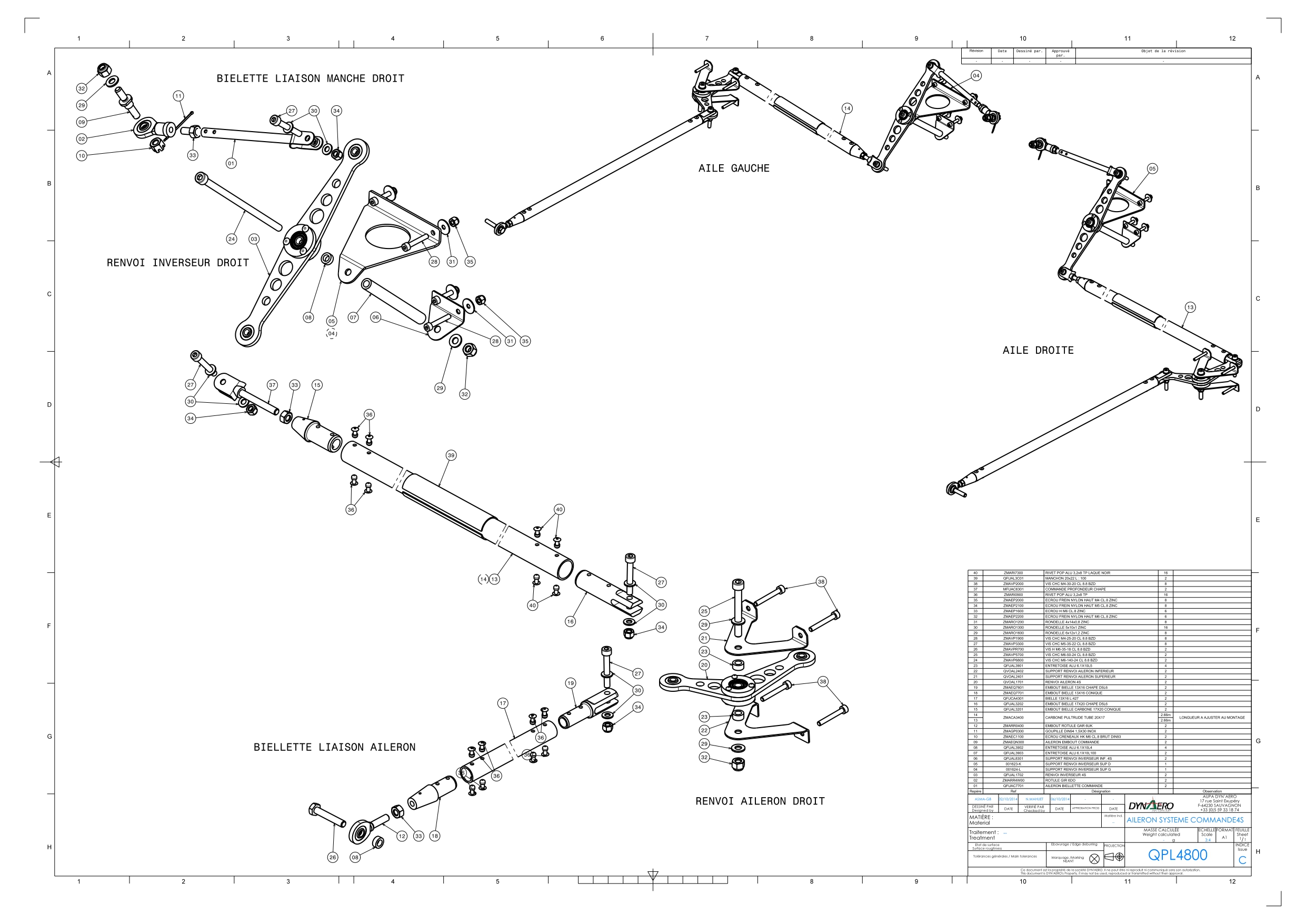 QPL4800 - AILERON SYSTEME COMMANDE 4S